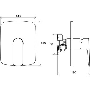 Смеситель для душа Ravak Classic CL 066.00 встраиваемый для X070052 (X070089)