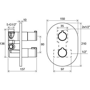 Термостат для ванны Ravak Chrome CR 063.00 (X070094)