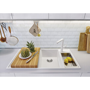 Смеситель для кухни Blanco Avona-S выдвижной излив, белый (521280)