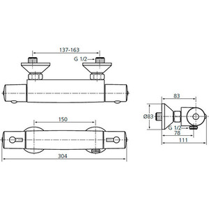 Термостат для душа Ideal Standard Ceratherm 50 (A6367AA)