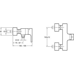 Смеситель для душа Jacob Delafon Strayt хром (E45371-CP)