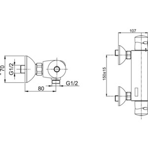 Термостат для душа Jacob Delafon Stomb (E71070-CP)