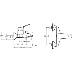 Смеситель для ванны Jacob Delafon Brive хром (E75766-CP)
