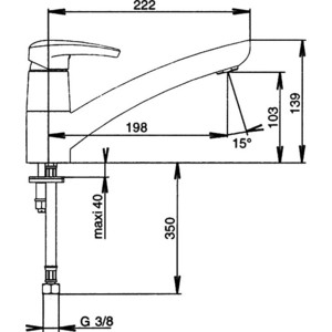Смеситель для кухни Jacob Delafon Panache (E76240-CP)