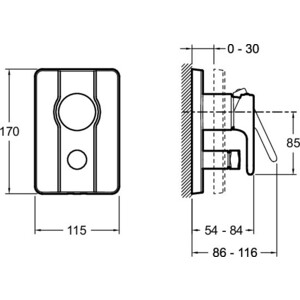 Смеситель для ванны Jacob Delafon Singulier встраиваемый, для механизма 98699D, хром (E98720-CP)