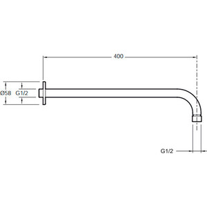 Кронштейн для верхнего душа Jacob Delafon Eo (E10039-CP)