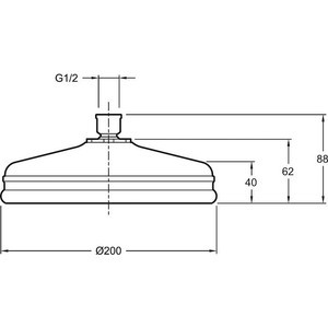 Верхний душ Jacob Delafon Katalyst (E13692-CP)