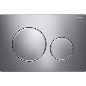 Кнопка смыва Geberit Sigma 20 хром, декоративные кольца матовый хром (115.882.KH.1)