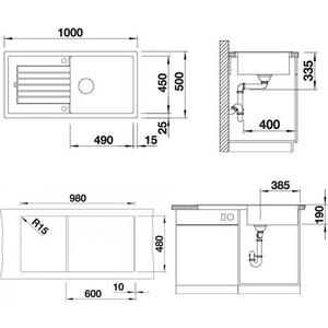 Кухонная мойка Blanco Zia XL 6 S антрацит (517568)