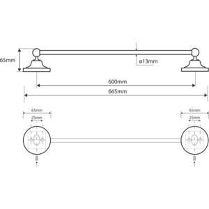 Полотенцедержатель Bemeta Retro (144204048)
