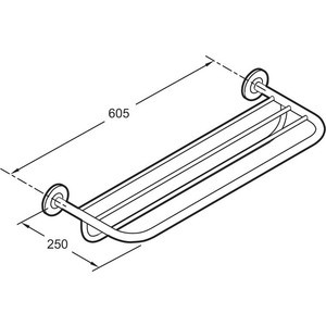 Полка Jacob Delafon Coralais (E13437-CP) для полотенец 60 см