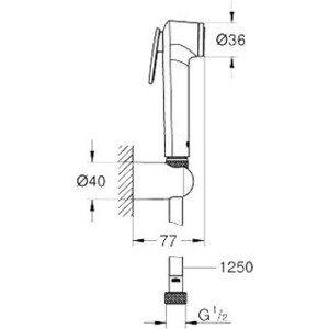 Гигиенический набор Grohe Tempesta-F хром (26354000)