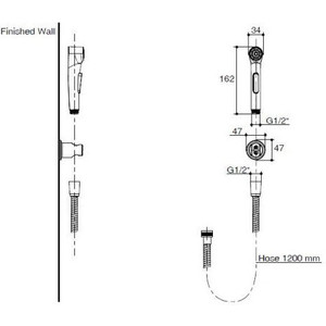 Гигиенический набор Jacob Delafon Elate хром (E97258-CP)