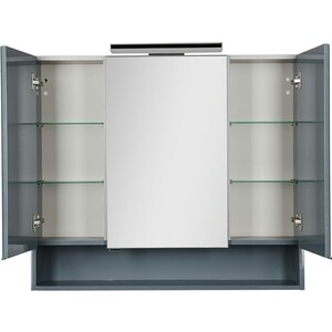 Зеркальный шкаф Aquanet Виго 100 сине-серый (183359)