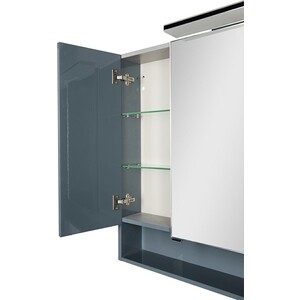 Зеркальный шкаф Aquanet Виго 100 сине-серый (183359)