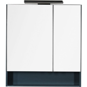 Зеркальный шкаф Aquanet Виго 80 сине-серый (183362)
