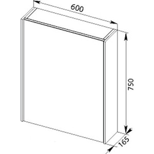 Зеркальный шкаф Aquanet Латина 60 с светильником, белый (179942, 178249)