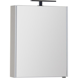 Зеркальный шкаф Aquanet Латина 60 с светильником, белый (179942, 178249)