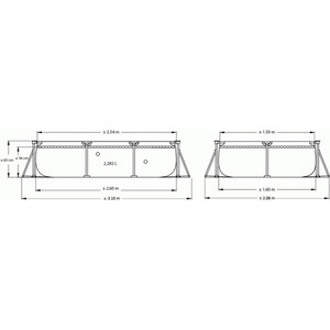 Каркасный бассейн Intex 28271 Rectangular Frame 260х160х65см, 2282л