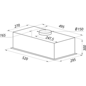 Вытяжка встраиваемая MAUNFELD Crosby flat 52 нержавейка