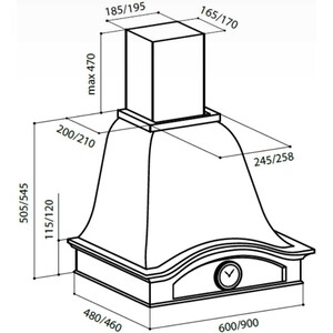 Вытяжка Lex PALERMO 900 White