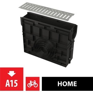 Пескоуловитель AlcaPlast AVZ101 без рамы с оцинкованной решеткой Т-образного профиля А15 (AVZ101R-R101S)