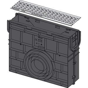Пескоуловитель AlcaPlast AVZ101 без рамы с оцинкованной решеткой Т-образного профиля А15 (AVZ101R-R101S)