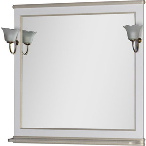 Зеркало Aquanet Валенса 100 белый краколет/золото (182647)