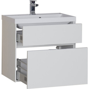 Тумба под раковину Aquanet Латина 70 два ящика, белая (180032)