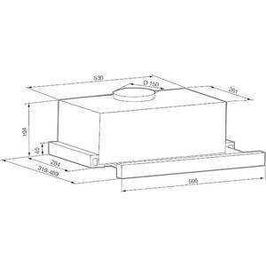 Вытяжка встраиваемая Graude DHF 60.0 E