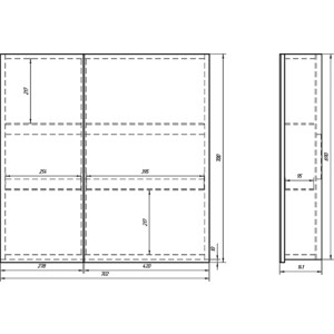 Зеркальный шкаф Dreja Almi 70 белый глянец (99.9010)