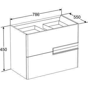 Тумба под раковину Roca Victoria Nord Ice Edition 80 белый глянец (ZRU9302731)