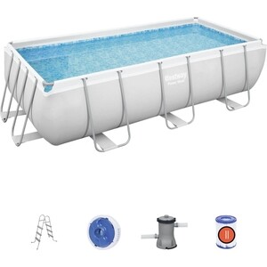 Каркасный бассейн Bestway 56441 BW Power Steel 404х201х100см, 6478л, фил.-насос 2006л/ч, лестница, попл.-дозатор