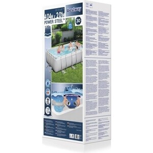 Каркасный бассейн Bestway 56441 BW Power Steel 404х201х100см, 6478л, фил.-насос 2006л/ч, лестница, попл.-дозатор