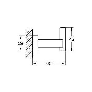 Крючок Grohe Essentials Cube (40511001)