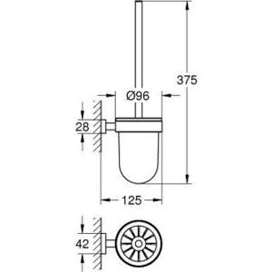 Ершик для унитаза Grohe Essentials Cube (40513001)