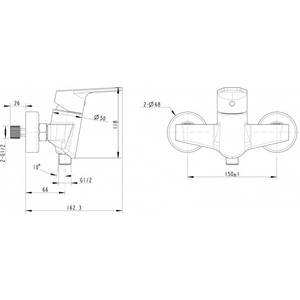 Смеситель для душа Bravat Line (F95299C-1)