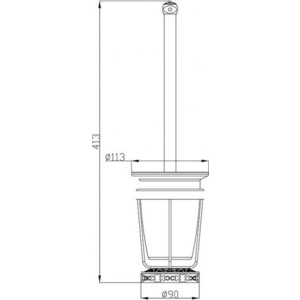 Ершик для унитаза ZorG Antic бронза (AZR 26 BR)
