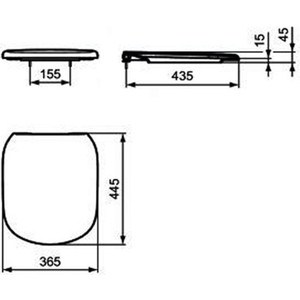 Сиденье для унитаза Ideal Standard Tesi с микролифтом (T352901)