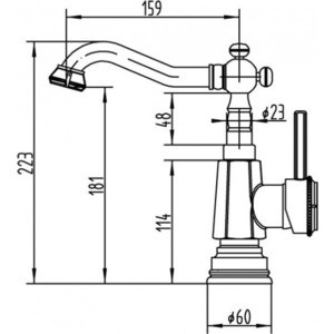 Смеситель для раковины ZorG Antic бронза (A 310U-BR)