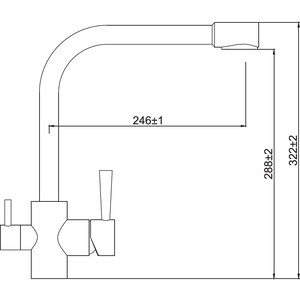 Смеситель для кухни Kaiser Merkur под фильтр, хром (26044)