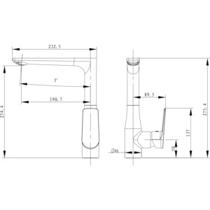 Смеситель для кухни Kaiser Atrio белый/хром (60044)