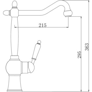 Смеситель для кухни Kaiser Wood хром (61033)