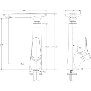 Смеситель для кухни Kaiser Modern хром (99233)