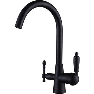 Смеситель для кухни Kaiser Vincent Marble под фильтр, черный (31744-2)
