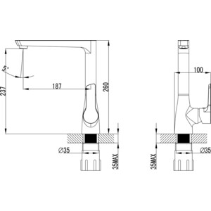 Смеситель для кухни Kaiser Atrio хром 60144 (60144/60155)