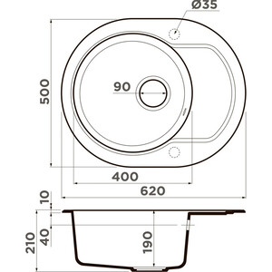 Кухонная мойка Omoikiri Manmaru 62 CA карамель (4993352)