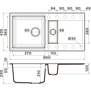 Кухонная мойка Omoikiri Sakaime 86-2 BE ваниль (4993118)
