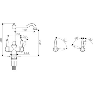 Смеситель для кухни Omoikiri Tottori AB античная латунь (4994009)