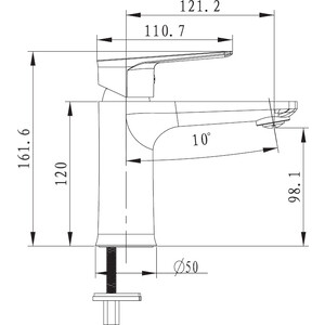 Смеситель для раковины Kaiser Atrio белый/хром (60011)